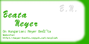 beata meyer business card